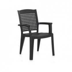 Mobilier de Jardin Chaise Modèle Métal Anthracite SP Berner 55117