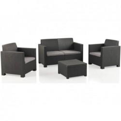Mobilier de Jardin Set Modèle Evo Confort Anthracite SP Berner 55404