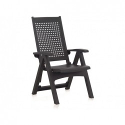 Mobilier de Jardin Fauteuil Multiposition Midèle Métal Anthracite SP Berner 55351