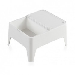 Mobilier de Jardin Table d'Appoint Modèle Alaska Blanche SP Berner 55367 | Piscineshorssolweb