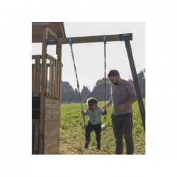 Parc enfant Beach Hut L avec Balançoire Individuelle de Masgames MA801311 | Piscineshorssolweb