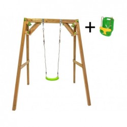 Xylo Square Balançoire simple en bois plus siège Baby Masgames MA700039