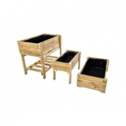 Fortis Tables de culture en bois Pack 3 Masgames MA600703