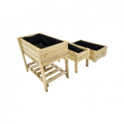 Fortis Tables de culture en bois Pack 3 Masgames MA600703 | Piscineshorssolweb