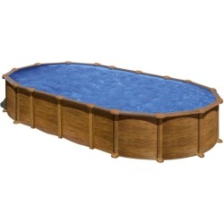 Piscine Ovale Gre Imitation Bois Amazonia. 730 X 375 X 132 Cm