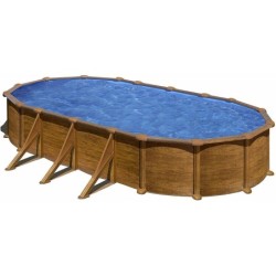 Piscine Ovale Gre Imitation Bois Mauritius. 730 X 375 X 132 Cm