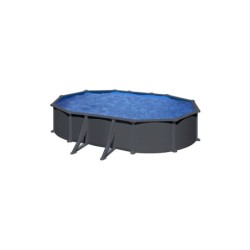 Piscine ovale aspect anthracite Dream Pool série Anthracite 610 x 375 x 132 cm Gre KITPROV618GY