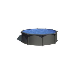 Piscine ronde aspect anthracite Dream Pool série Anthracite 460 x 132 cm Gre KITPR458GY