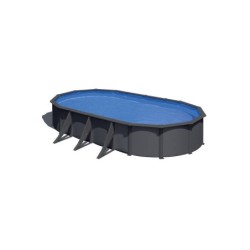 Piscine ovale aspect anthracite Dream Pool série Anthracite 730 x 375 x 120 cm Gre KIT730GY