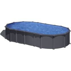 Piscine ovale aspect anthracite Dream Pool série Anthracite 610 x 375 x 132 cm Gre KITPROV6188GY