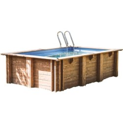 Piscine rectangulaire en bois Papaya 520 x 320 x 133 cm Gre WPPAPA