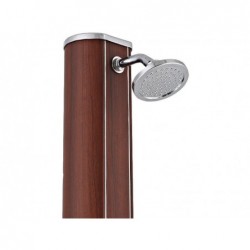 Douche Solaire Ronde Gre Dsalr32w Aspect Bois Avec Rince-Pieds 32 Litres | Piscineshorssolweb