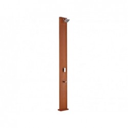 Douche Solaire Carrée Gre Dsalc32w Aspect Bois Avec Rince-Pieds 32 Litres