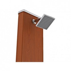 Douche Solaire Carrée Gre Dsalc32w Aspect Bois Avec Rince-Pieds 32 Litres | Piscineshorssolweb