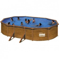 Piscine Ovale Gre Imitation Bois Sicilia. 500 X 300 X 120 Cm