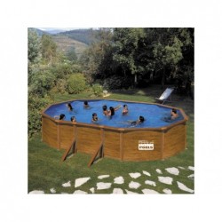 Piscine Ovale Gre Imitation Bois Sicilia. 500 X 300 X 120 Cm | Piscineshorssolweb