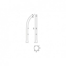 Douche Solaire Anthracite 229 Cm Avec Rincepieds Happy 4x4 | Piscineshorssolweb